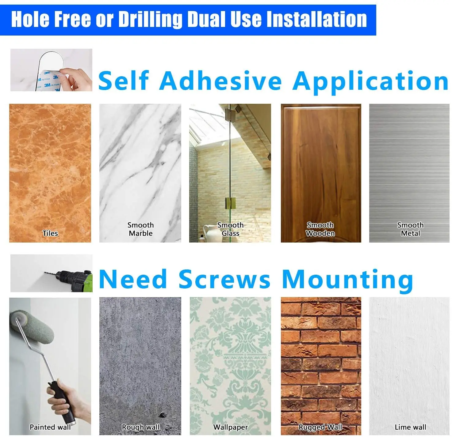 

Paper Towel Rack Self-adhesive Paper Towel Roll Rack Stainless Steel Wall-mounted Kitchen Paper Towel Rack (With Drilling Holes)