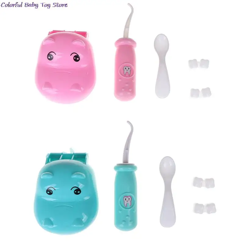 1set Kids Pretend Play Toy Dentist Check Teeth Model Set Medical Kit Educational Role Simulation Learing Toys For Children | Игрушки и