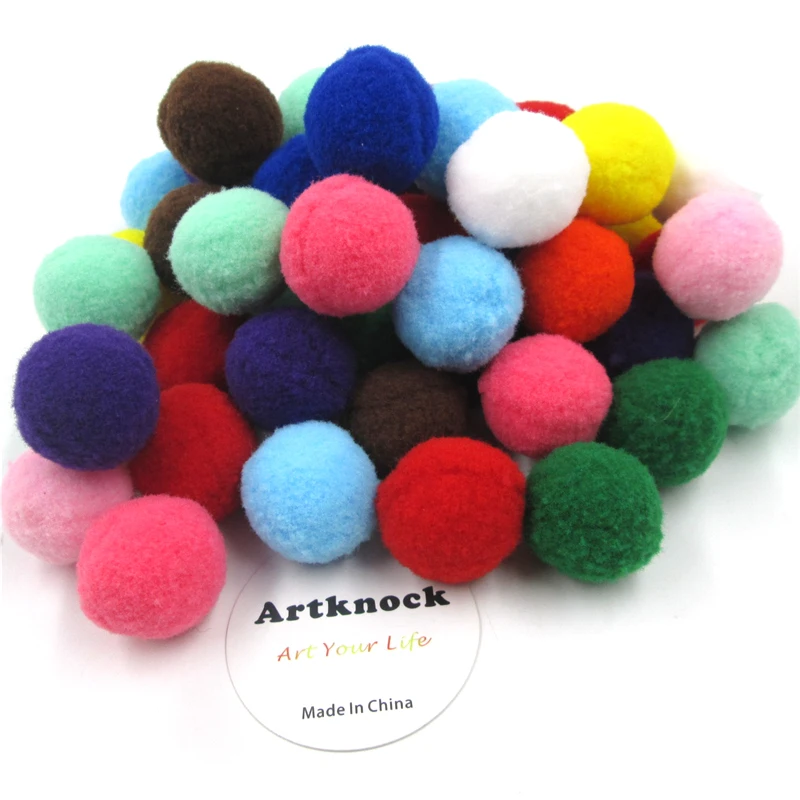 50 шт. разноцветные пушистые Помпоны мягкие помпоны для детей детские игрушки