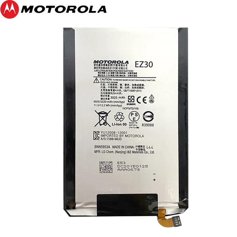 Motorola Moto XT1100 XT1103 XT1115 EZ30 SNN5953A para GOOGLE Nexus 6, bater&iacute;a de tel&eacute;fono Original nueva de 3220mAh + n&uacute;mero de seguimiento-3