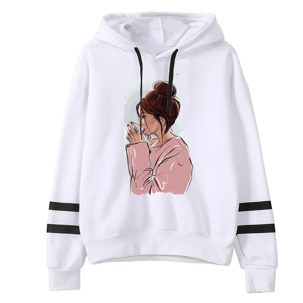 Кофты для женщин 2019 Haut Femme kawaii Но сперва кофе уличная спортивная одежда женский худи женская с О образным
