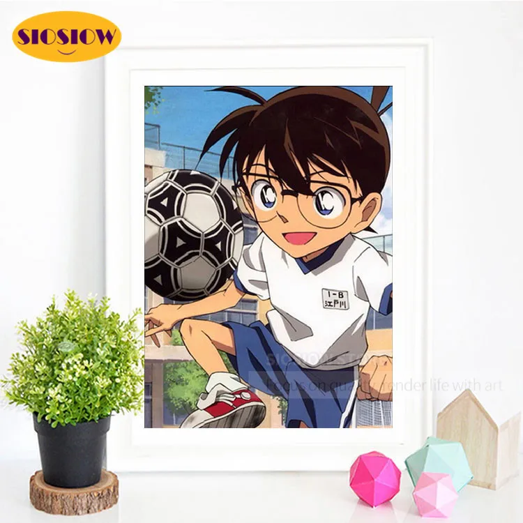 5d Posters Diy Diamond Painting Anime Detective Conan Full Drill 3d Mosaic Embroidery Cross-Stitch Decor Home Room Teen | Дом и сад