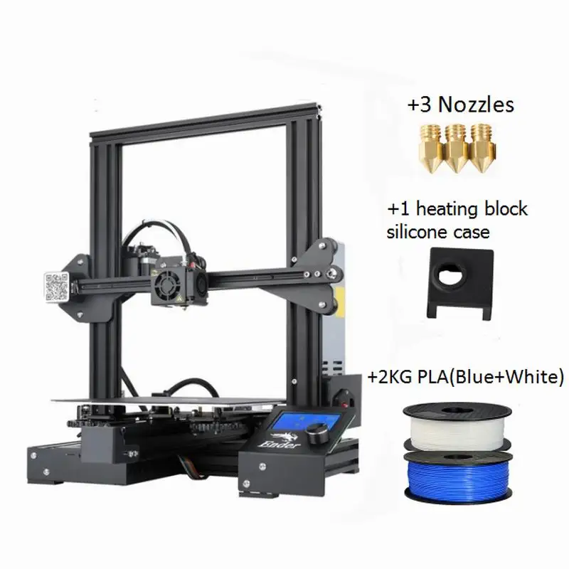 Creality Ender-3 экономичный DIY 3d принтер наборы V-Slot Prusa I3 новые модные печатные платформы проще уровень - Цвет: END3pro 3nos 2PLA SC