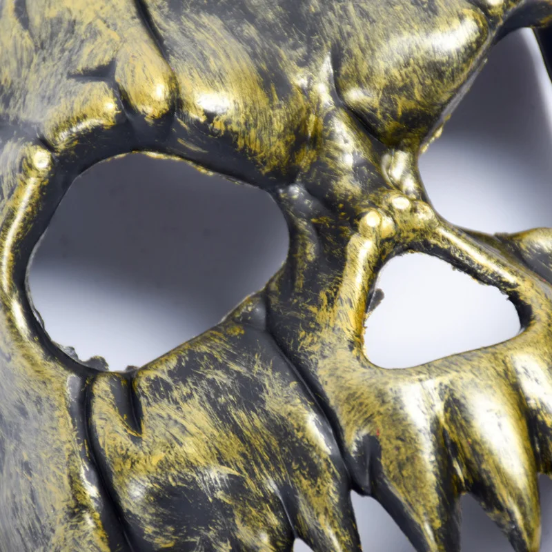 Страшная пластиковая маска на Хэллоуин с фланцевым черепом маскарадная страшная