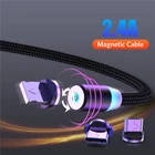 Магнитный Micro USB кабель для быстрой зарядки USB Type-C кабель магнитное зарядное устройство кабель для зарядки данных Шнур для IPhone XR 11 Pro Samsung A30