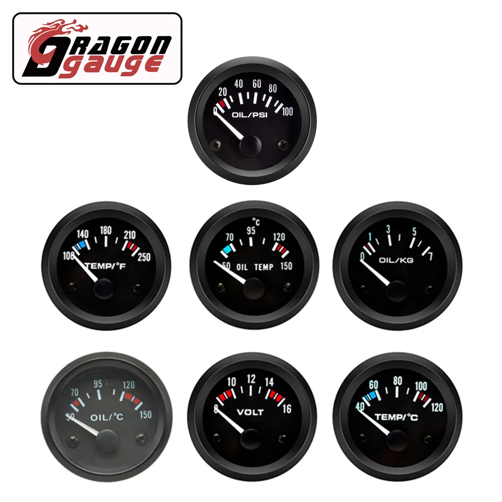 DRAGON Дракон 52 мм Температура воды масла вольтметр давление с датчиком экономичный