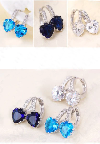 Женские серьги из серебра 925 пробы с фианитом|stone earrings|earrings fashionfashion earrings |