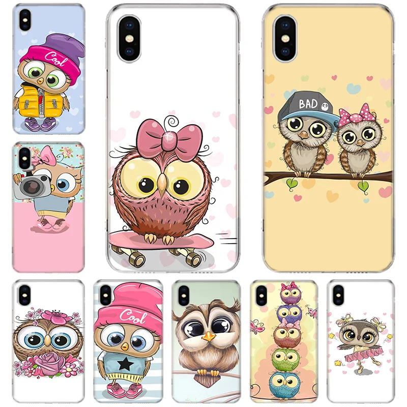 

Cute Owl Hearts Lover Christmas Phone Case For Apple Iphone 12 Mini 14 13 Pro Max 11 X XS XR 8 7 6 6S Plus SE 2020 5 5S Cover Sh