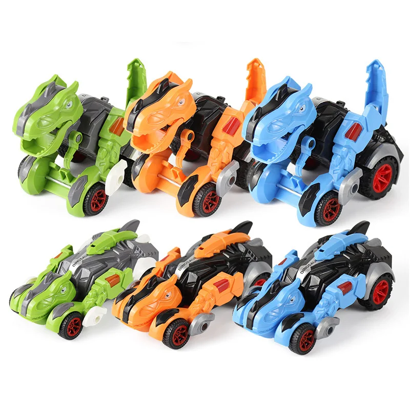 

Transformation Dinosaur Inertial Car Toy Friction Vehicle Model Deformed Mech chariot ToysFor Children Boys Gifts