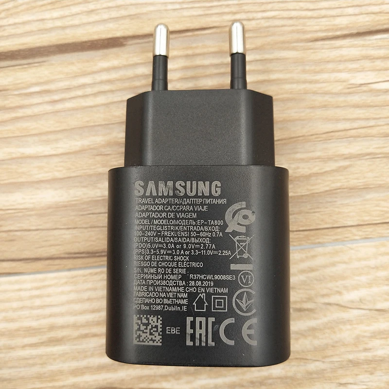 Samsung S20 Ultra Note 10 20 быстрое зарядное устройство оригинальный 25 Вт адаптер для
