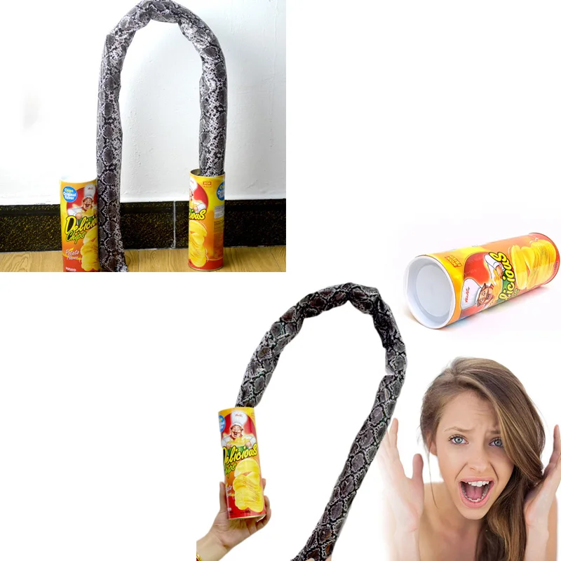 Реквизит для розыгрышей картофеля змея картофельных чипсов Смешные Tricky игрушки могут прыжок с имитацией