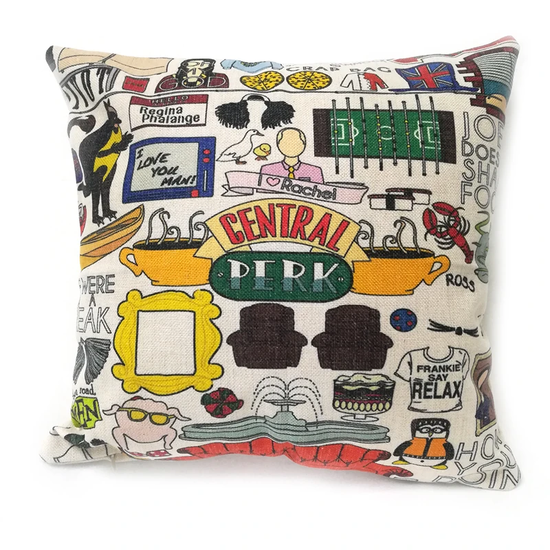 Новинка Подушка на молнии 17x17 дюймов для друзей лучшие воспоминания центральный