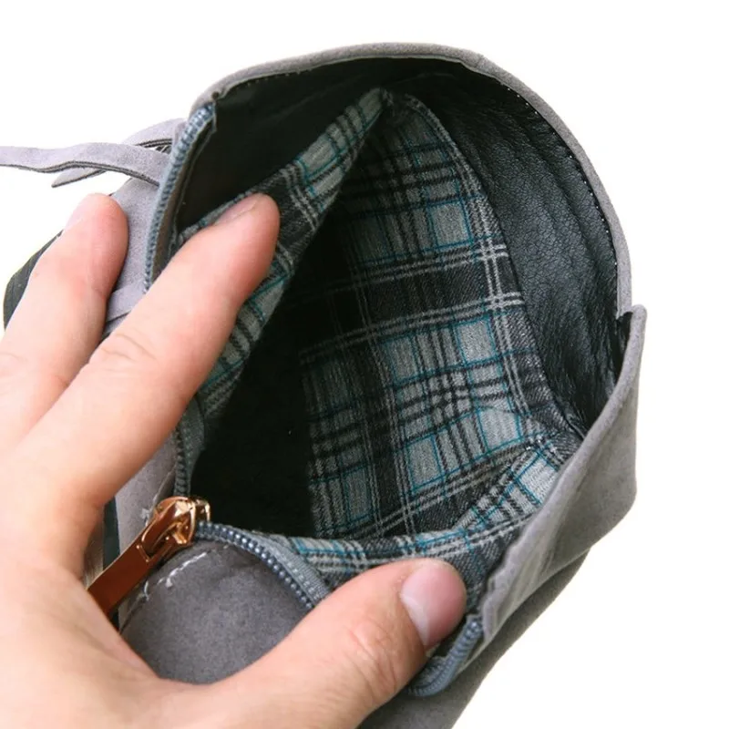 Ботильоны женские замшевые ботинки с бахромой на низком квадратном каблуке