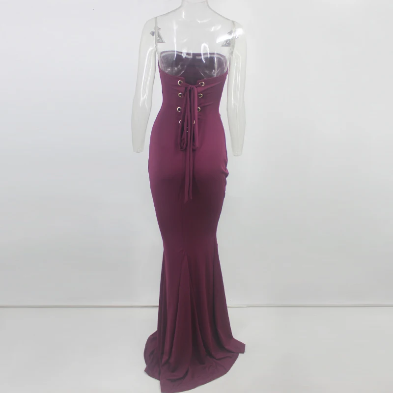 Женское Клубное платье без бретелек Fuedage вечернее с открытой спиной Элегантное