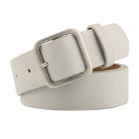 square buckle ladies waist belts strap students belts for women pu leather belts luxury designer new