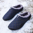 Тапки мужские зимние хлопковые, непромокаемые, с защитой от холода, плюшевые теплые, Повседневная Уличная обувь, большие размеры 39-48