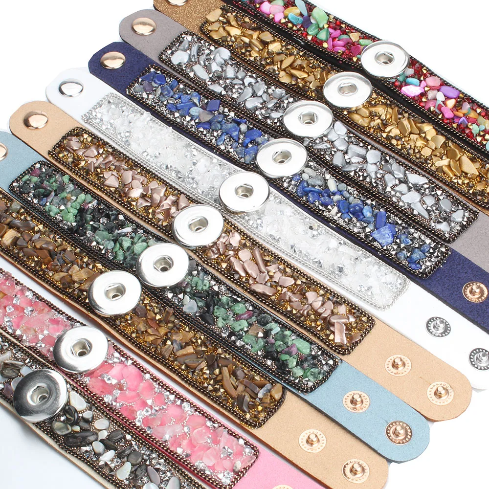 Женский кожаный браслет 10 цветов 18 мм|Браслеты с шармами| |