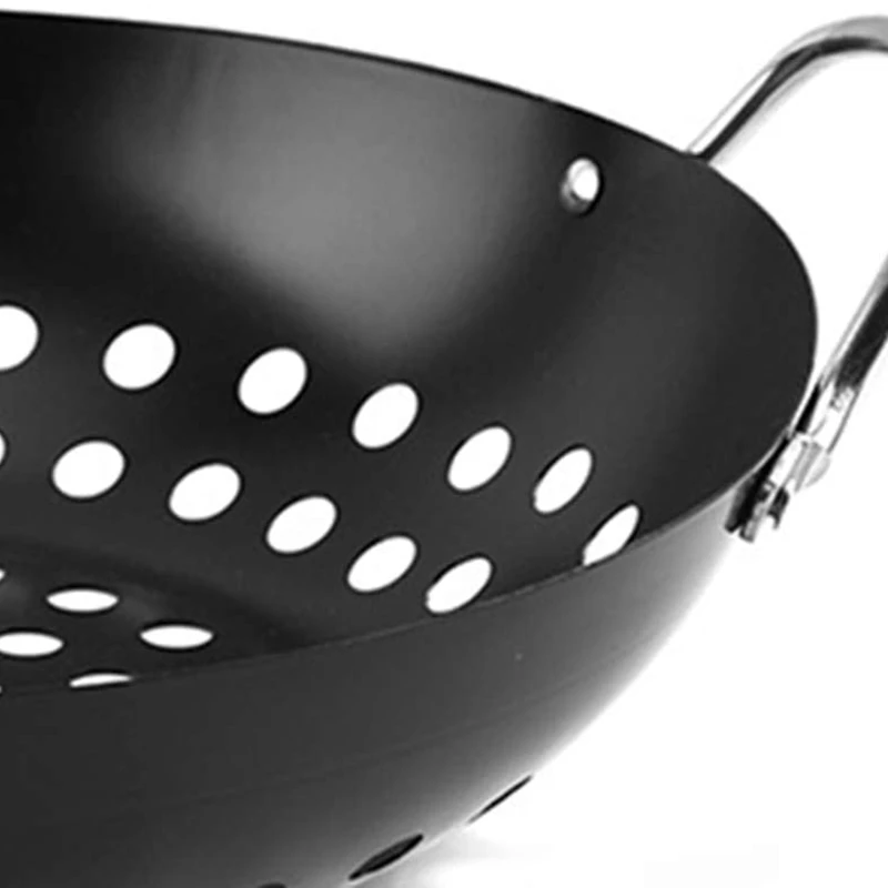 Круглая барбекю Гриль Корзина сковорода для мяса жарки креветки курицы овощи