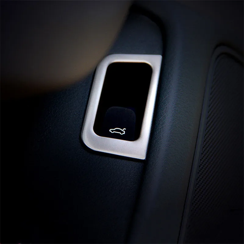 Стайлинг автомобиля из нержавеющей стали кнопки переключателя багажника рамка