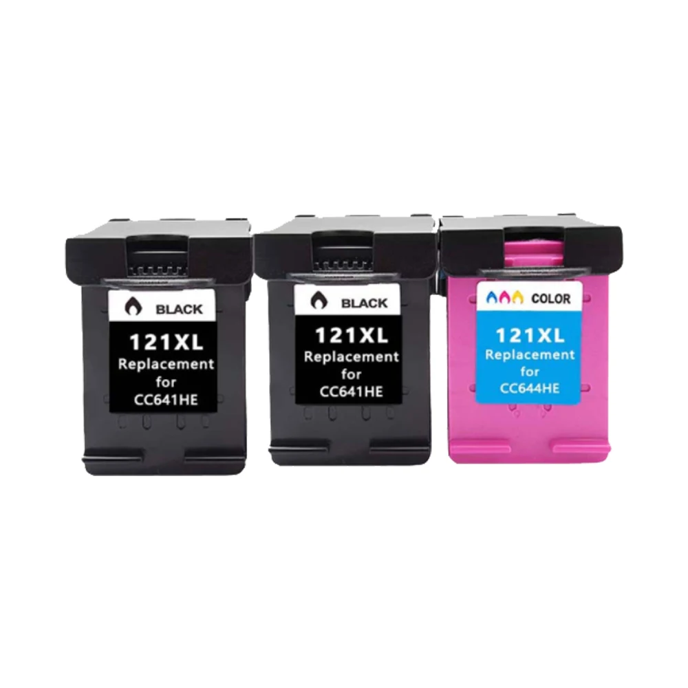 2Black 1Color YLC 121XL чернильный картридж для hp 121 xl hp 121 картридж для hp Deskjet D2563 F4283 F2423 F2483 F2493 F4213 F4275 F4283 принтер - Цвет: 2Black 1Color