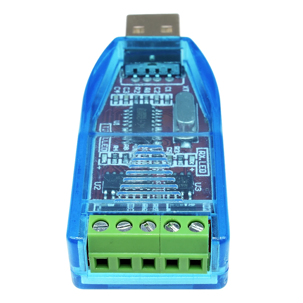 Transparent Blue Industrial USB To RS485 Converter Upgrade Protection TOP | Обустройство дома