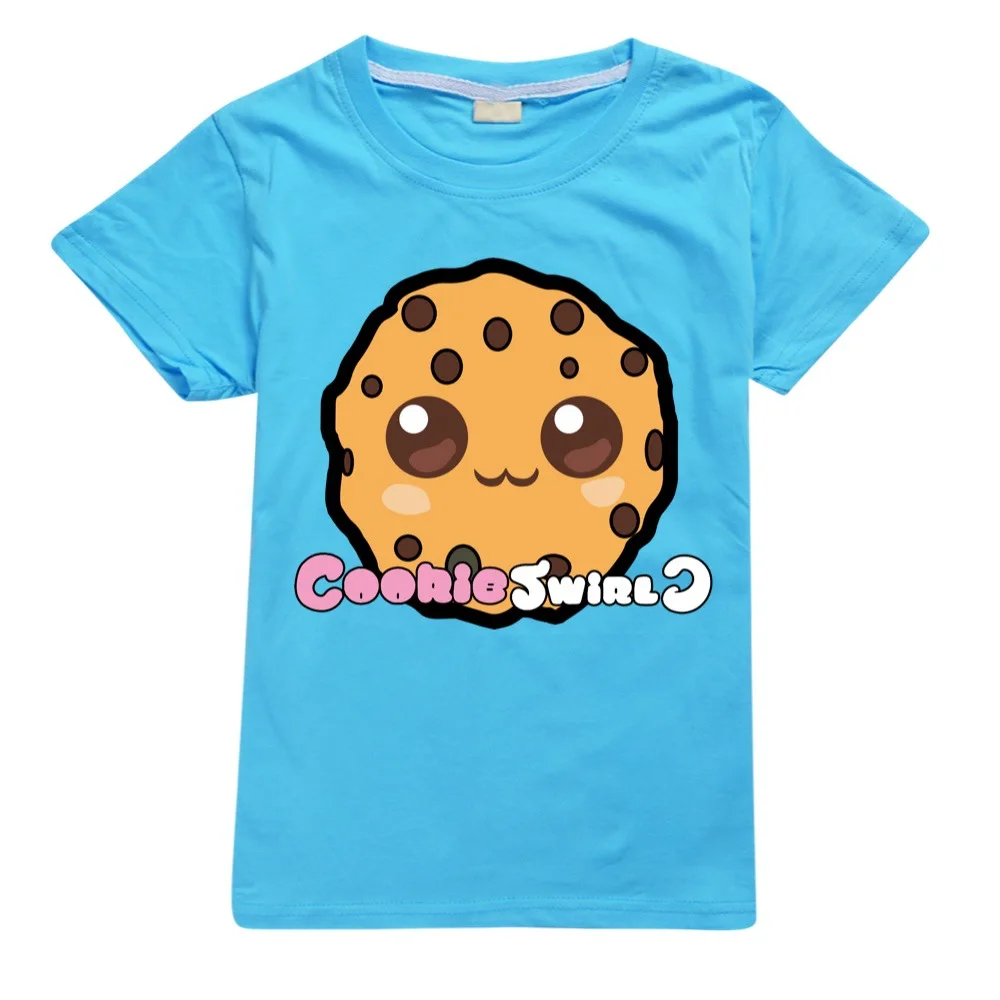 

Kids Girl T Shirt Summer Baby Cotton Tops Toddler Tees Clothes Children Clothing COOKIE SWIRL C Cartoon T-shirts Short Sleeve
