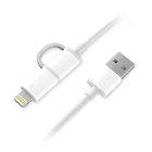 Кабель ZMI AL801 для Iphone Android Lightning-Micro кабель c MFI 2в1 100см MicroUSB с адаптером lightning доставка из России