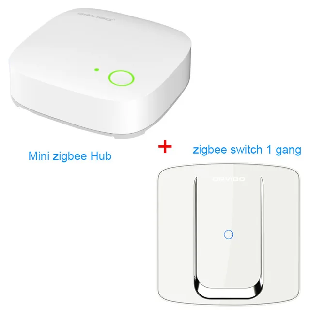 mini hub switch 1 Orvibo Zigbee Беспроводной умный Комплект охранной сигнализации умный минихаб WiFi IP Webcam датчик двери окна датчик движения приложение управление - Цвет: mini hub switch 1