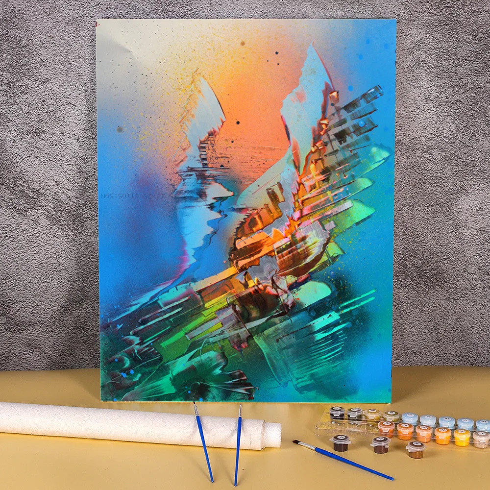 

Абстрактный Химера растения DIY Краски по номерам посылка масло Краски s 50*70 Панели по номерам Картины для детей декоративно-прикладного иску...