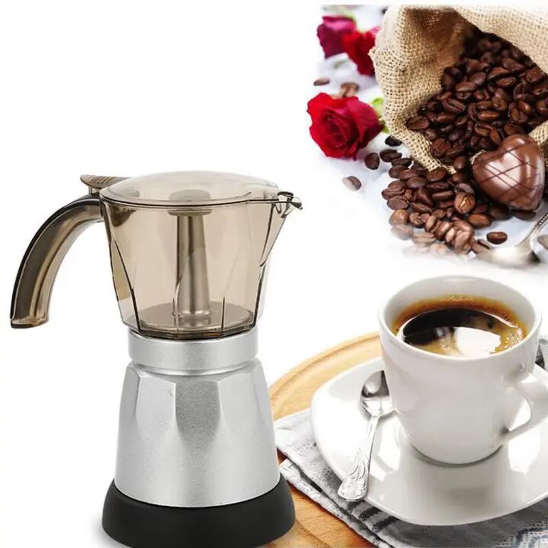 

Acrylic Italian Stove Espresso Machine 6 cups, primary color