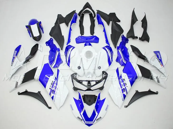 

Injection Mold New ABS Fairings kit Fit for YAMAHA YZF-R3 15 16 17 18 YZF R3 R25 2015 2016 2017 2018 Bodywork set blue white