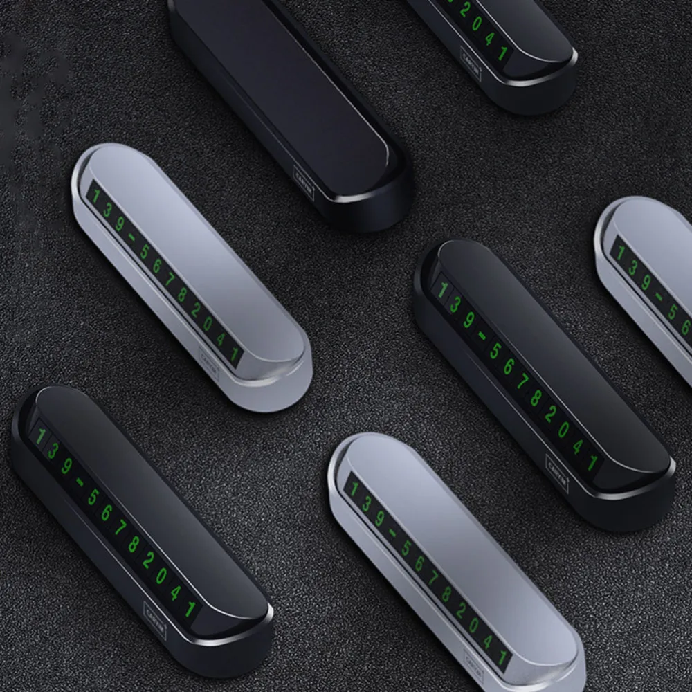 

Temporary Car Parking Phone Number Board Temporary Parking Number Plate Holder Panel Bracket (Black)