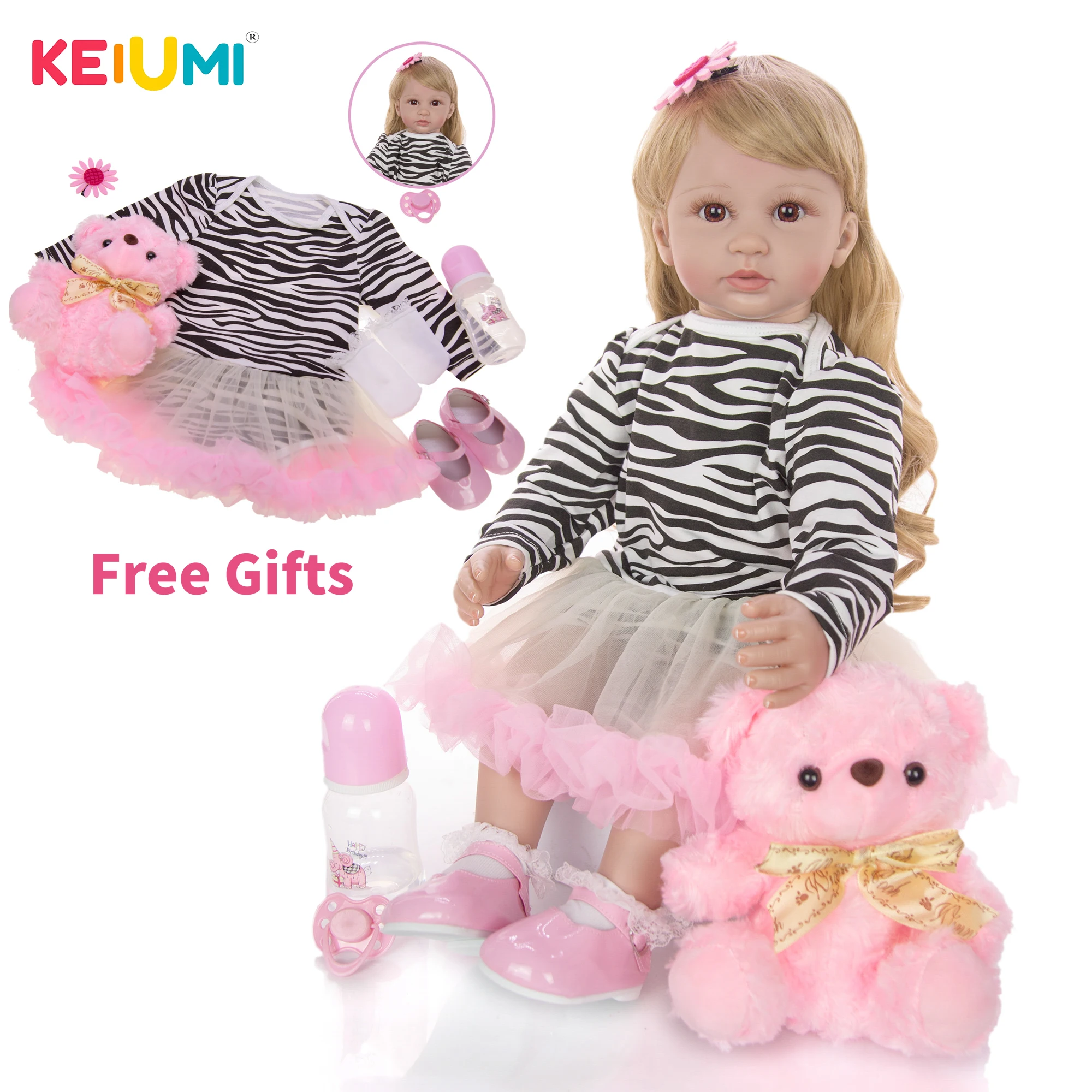 Коллекционная игрушка реборн 24 дюйма 60 см мягкая силиконовая виниловая кукла