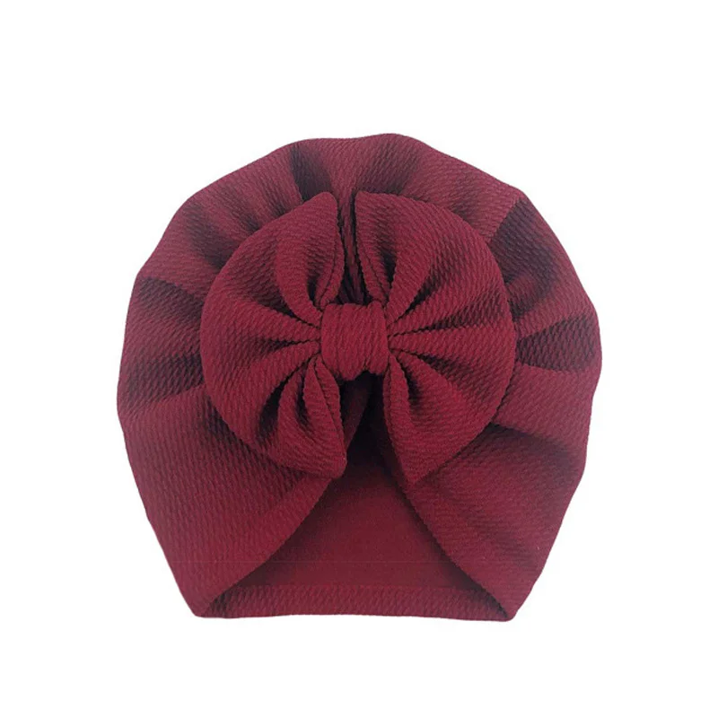 16 Colors Baby Hat for Girls Big Bow Beanie Newborn Turban Elastic Girl Cap Infant Toddler Hats 1PC | Детская одежда и обувь