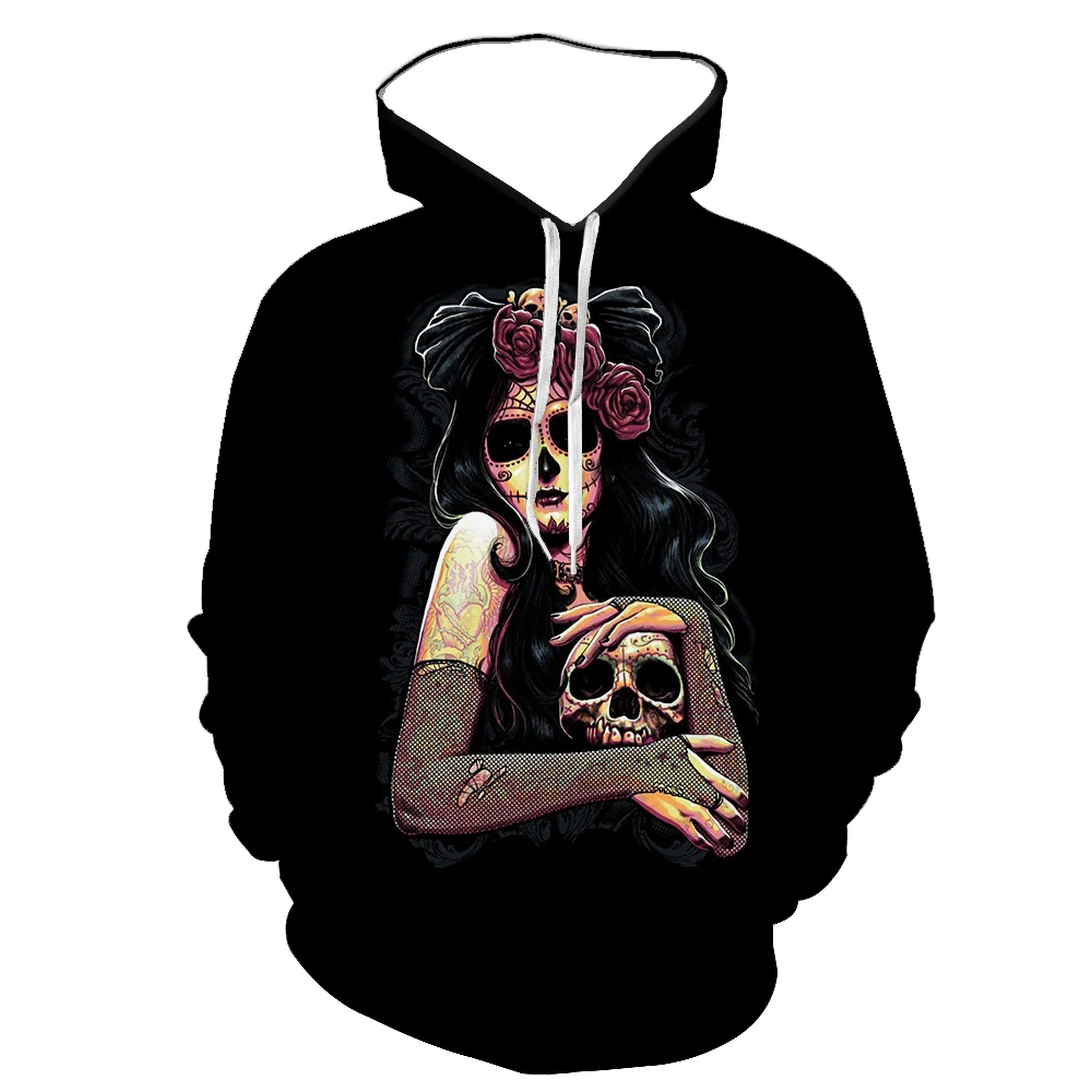 

Spring And Autumn Hoodie 3d Printing Loose Hip Hop Sweater Men And Women Fashion Hot Sale 3d Skull Hoodie 2021 New