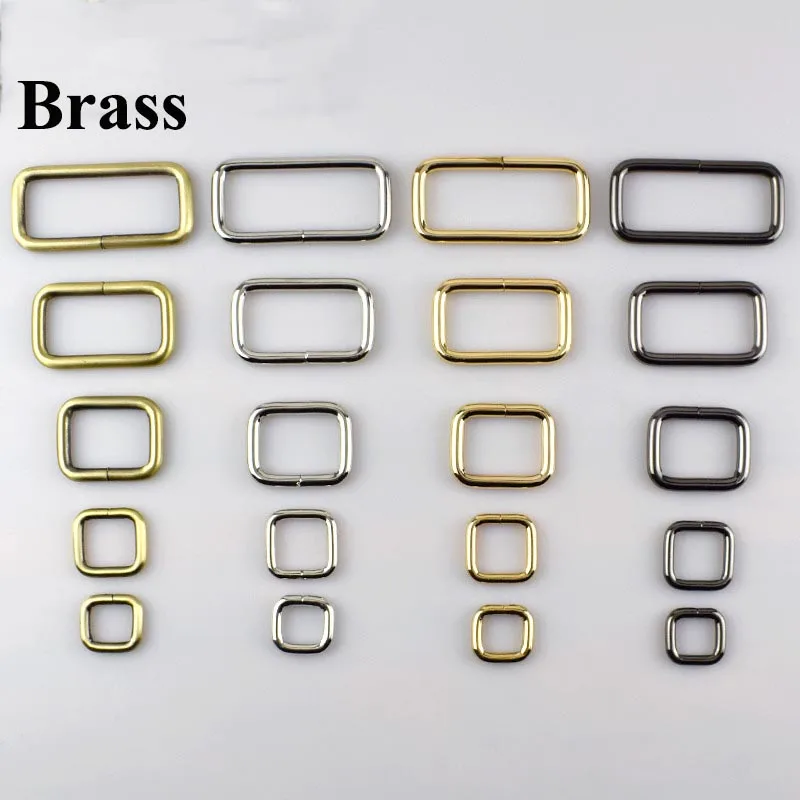 F4-5-brass 4 шт. Meetee 15-38 мм металлическое уплотнительное d-образное кольцо с пряжкой застежка веб-ремень рюкзак сумки кошелек обувь, одежда для шитья воротник Сделай Сам кожаное ремесло - Цвет: F4-5-brass