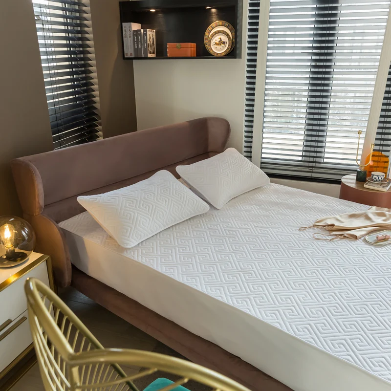 Стеганая Простыня из чистого хлопка эластичная размер Queen/King протектор матраса