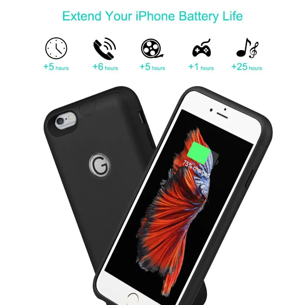 Чехол для зарядного устройства DuraPro 2500 мАч iPhone 6 6S SE чехол с внешним аккумулятором