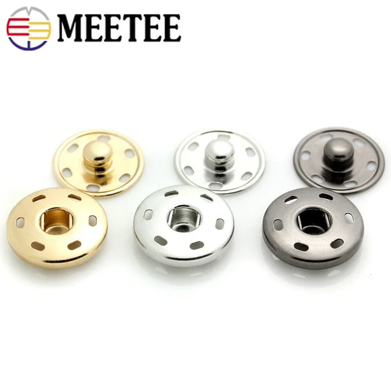 Металлическая кнопка Meetee 100 комплектов 8-30 мм латунная для шитья самостоятельного
