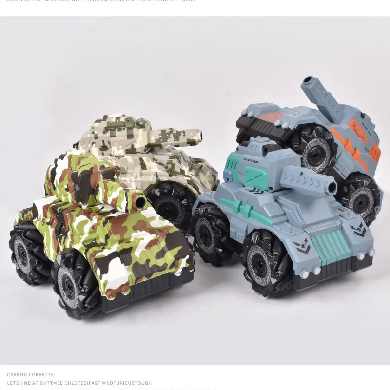 2 4G Радиоуправляемый автомобиль игрушки Танк для детей может стрелять водяные