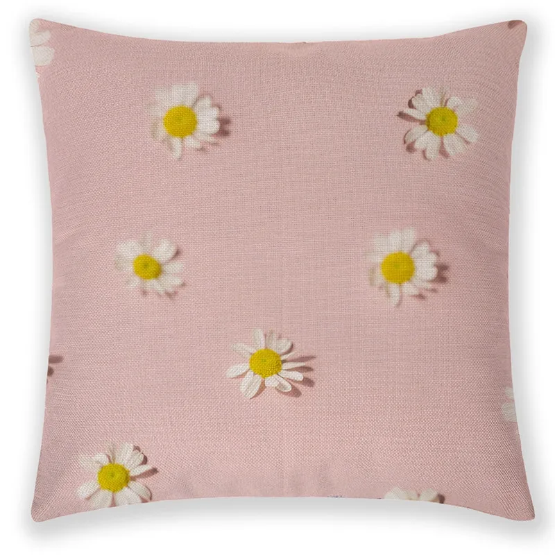 Imixlot розовый цвет льняная Подушка Чехол для дивана автомобиля наволочка спальни