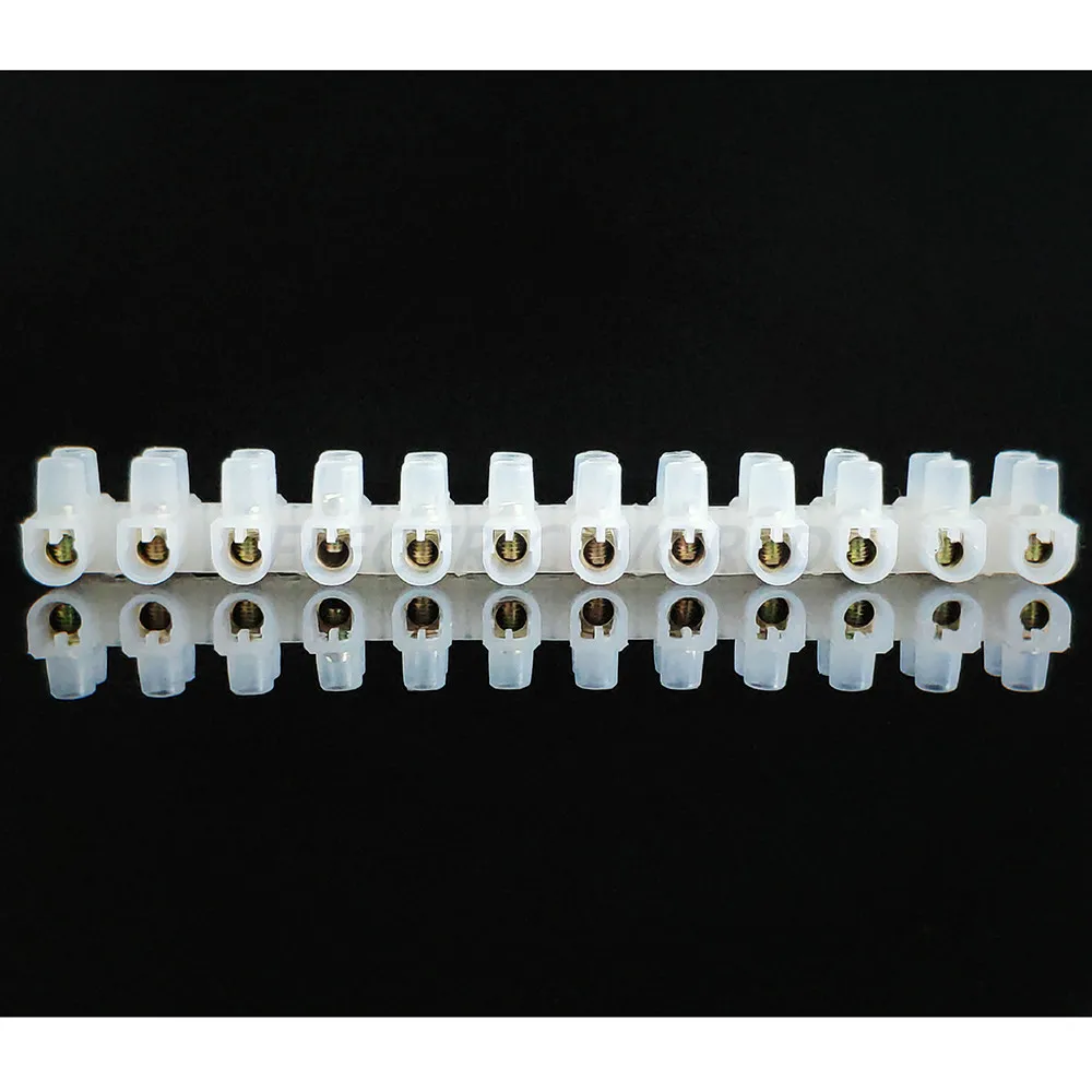 Пластик терминальный блок разъем провода 5A 10A двойная строка дорожка 12 позиций