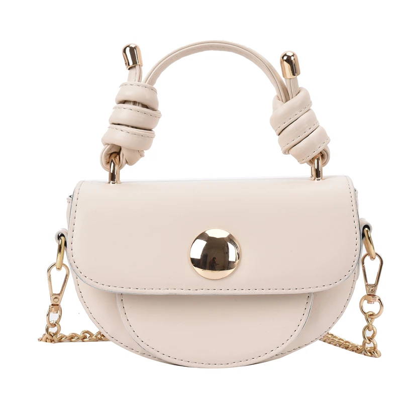 

Summer Mini Totes Mini PU Leather Saddle Crossbody Bags for Women 2021 Brand Fashion Chain Shoulder Handbags and Purses