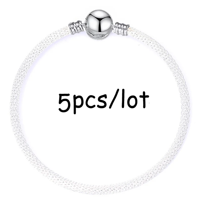 

Silver Plated Charm Bracelet & Bangle DIY European Style Brand Charm Bracelet For Women Jewelry Gift Making