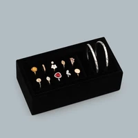 hot selling rings tray 3 colors options nice cute jewelry tray bracelets holder bracelets smart storage tray made of high velvet