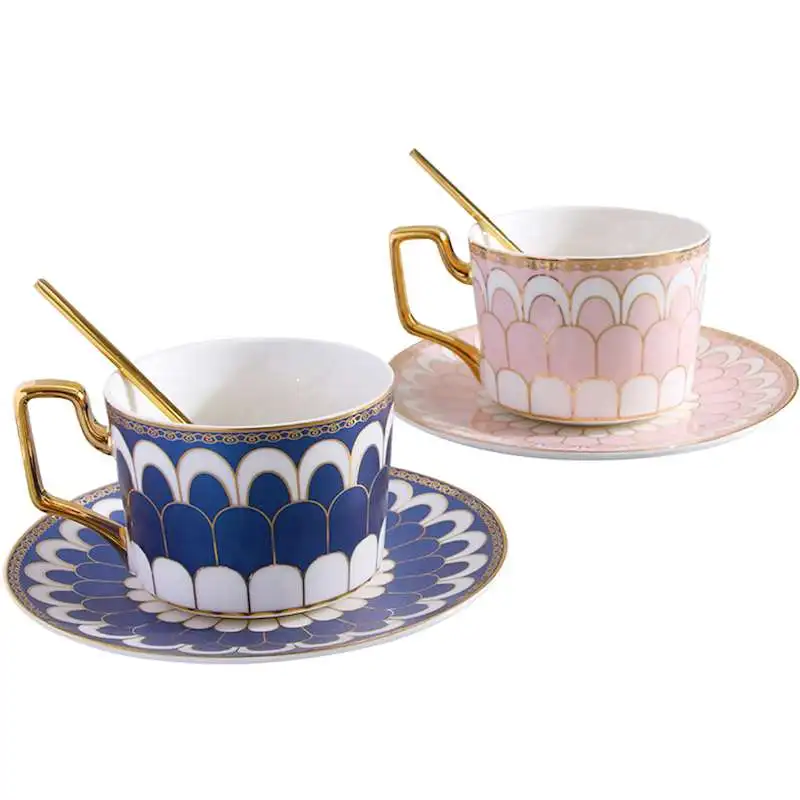 

Top Grade Bone China Coffee Cup Creative European Tea Cup Set And Saucer Home Party Afternoon Tea Teacup Porcelain Nice Gift