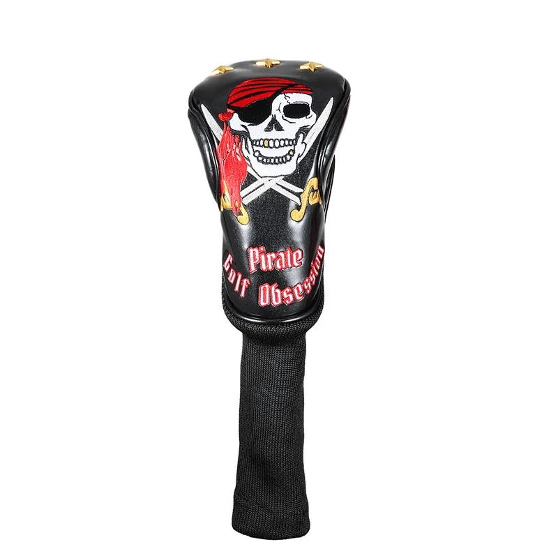 Fairway Heacdcover Siranlive пиратский#1,#3,#5 H гольф Headcovers 4 шт./компл. 460CC драйвер/Фервей древесина/Гибридный чехол из искусственной кожи повязки на голову, комплект - Цвет: Fairway Heacdcover