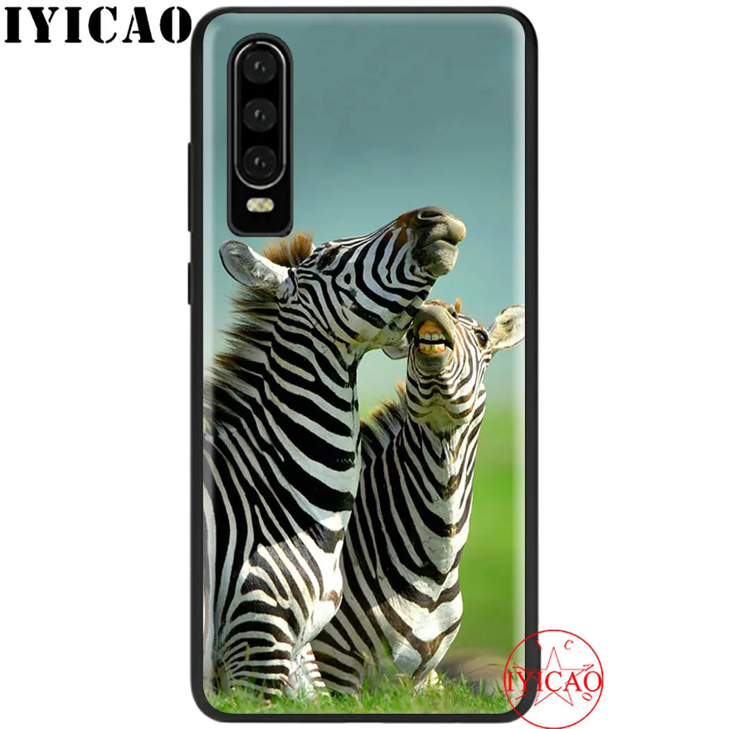 Зебра Мягкий чехол для huawei Коврики 20 30 10 Nova 3 4 2i 3i 5i 2 Lite 4E 5T 5 Pro Smart Cover | Мобильные