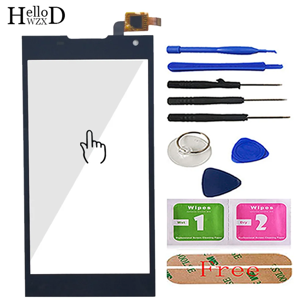 

Mobile Touch Screen For Dexp Ixion M150 Touch Screen TouchScreen Lens Sensor Digitizer Panel Front Glass Tools 3M Glue Wipes