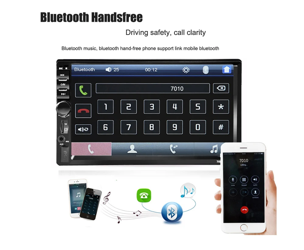 Автомагнитола 7 &quot 2 Din с сенсорным экраном Bluetooth MP5 мультимедийный плеер FM/TF/USB